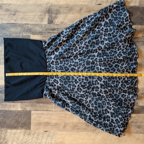 Alice + Olivia Mini Dress Sleeveless Strapless Leopard Print Skirt - Picture 4 of 5